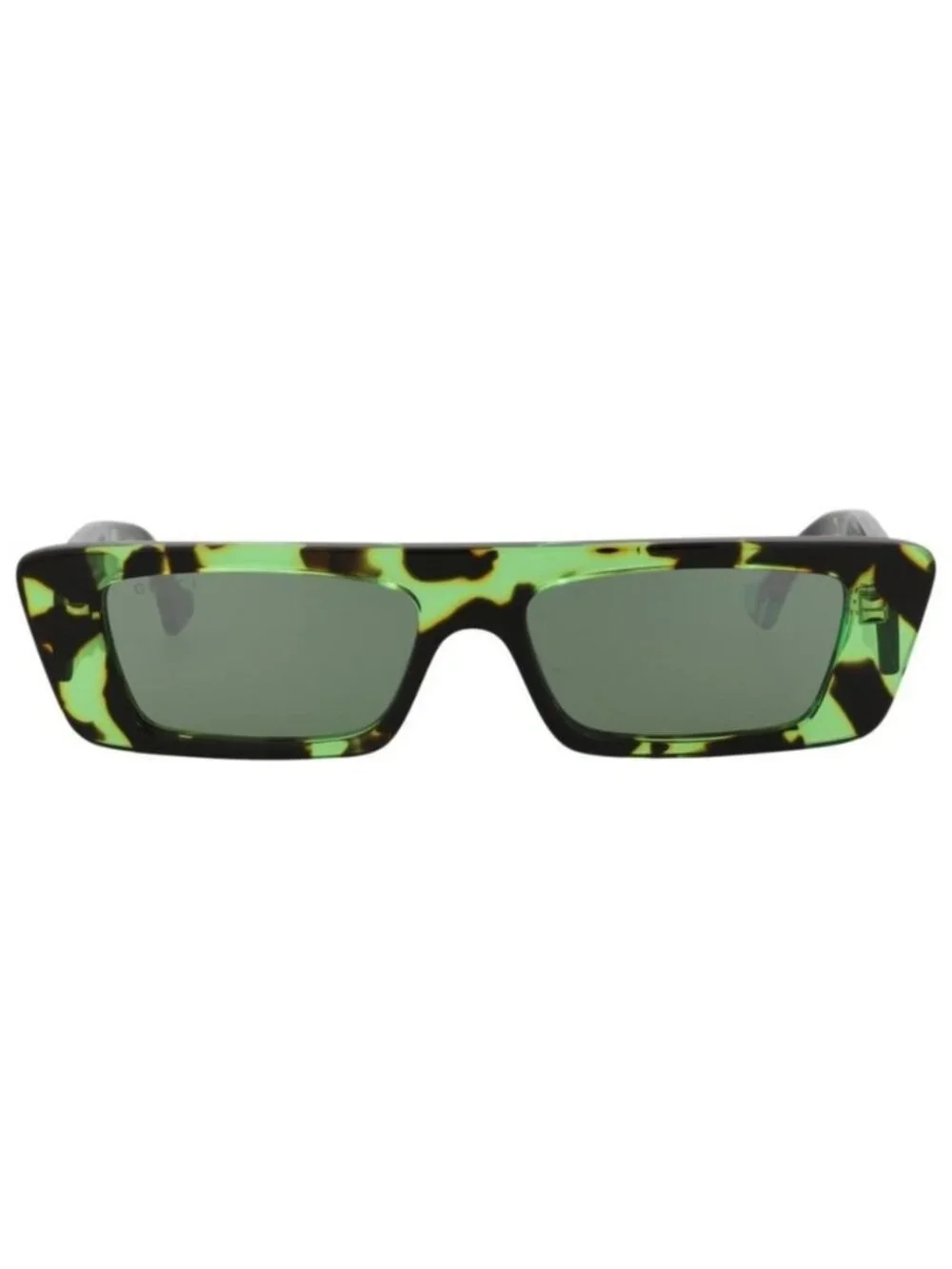 New Gucci Mens Square/Rectangle Havana Havana Green Fashion Designer Sunglasses